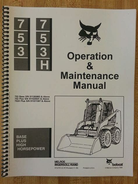 weight of a bobcat skid steer 753|bobcat 753 owners manual.